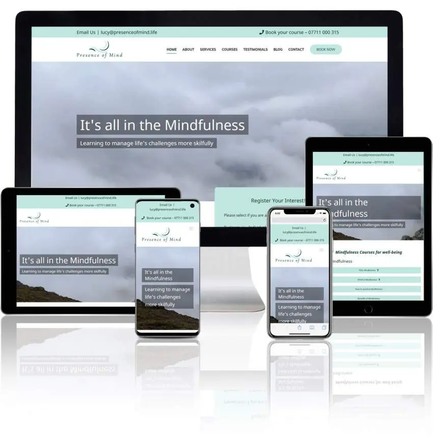 Presence of Mind – Mindfulness WordPress Website Design 1 mindfulness wordpress website design