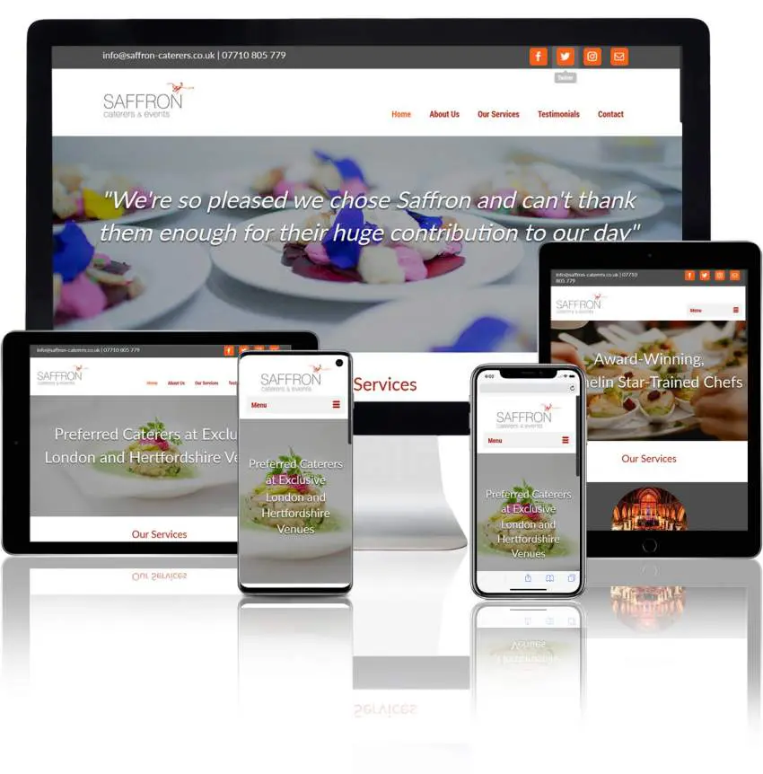 Saffron Caterers – Catering and Events WordPress Website 1 catering and events wordpress website