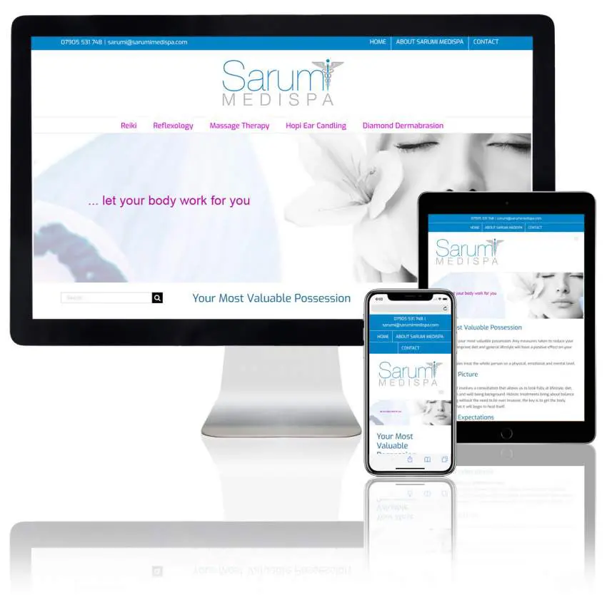 Sarumi Medispa – Wellness Web Design 1 wellness web design